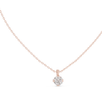 Round Cut Diamond Drop Necklace