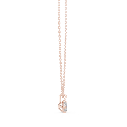 Round Cut Diamond Drop Necklace