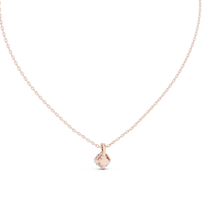 Round Cut Diamond Drop Necklace