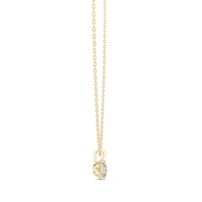 Round Cut Diamond Drop Necklace