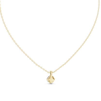 Round Cut Diamond Drop Necklace