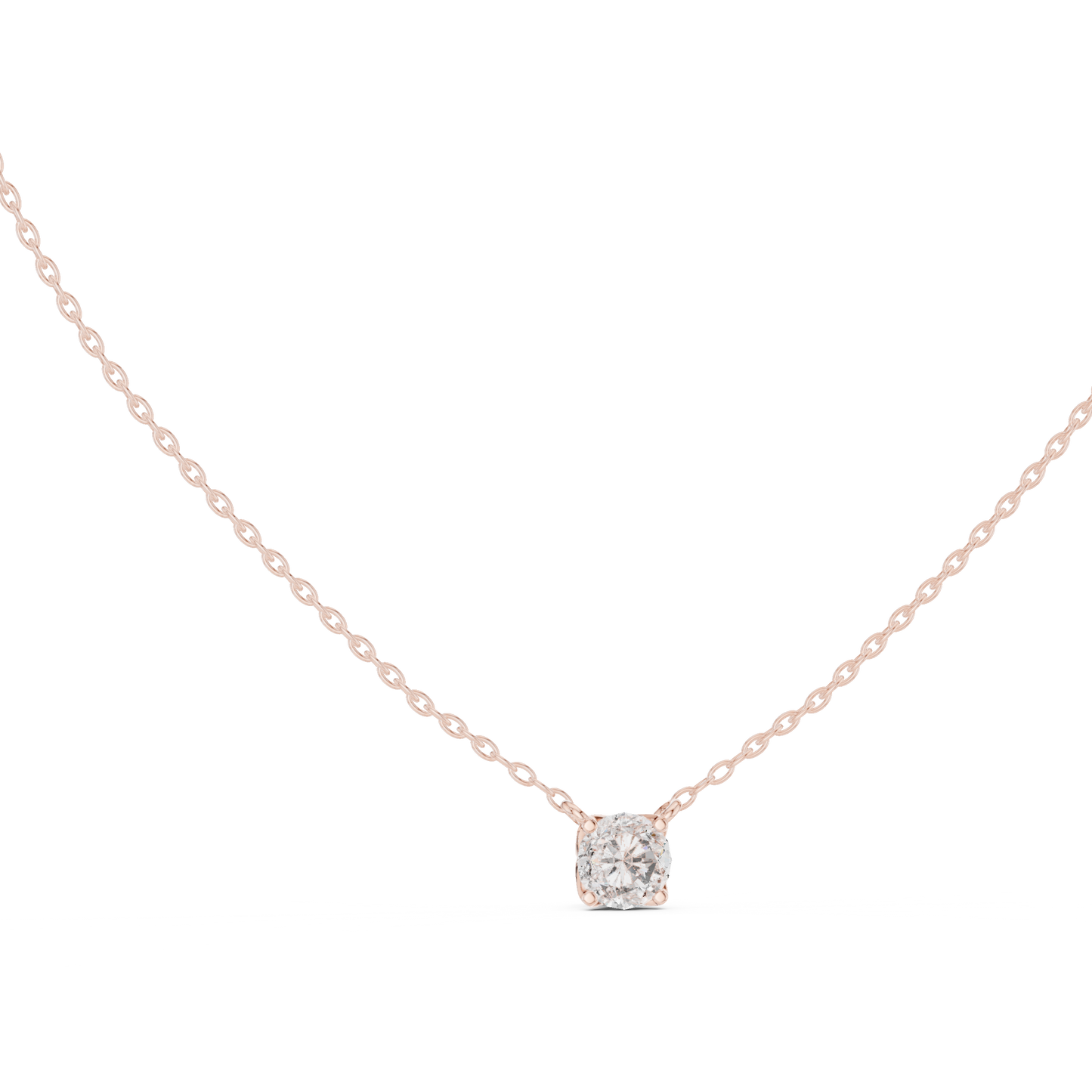 Simple Modern Diamond Pendant Necklace