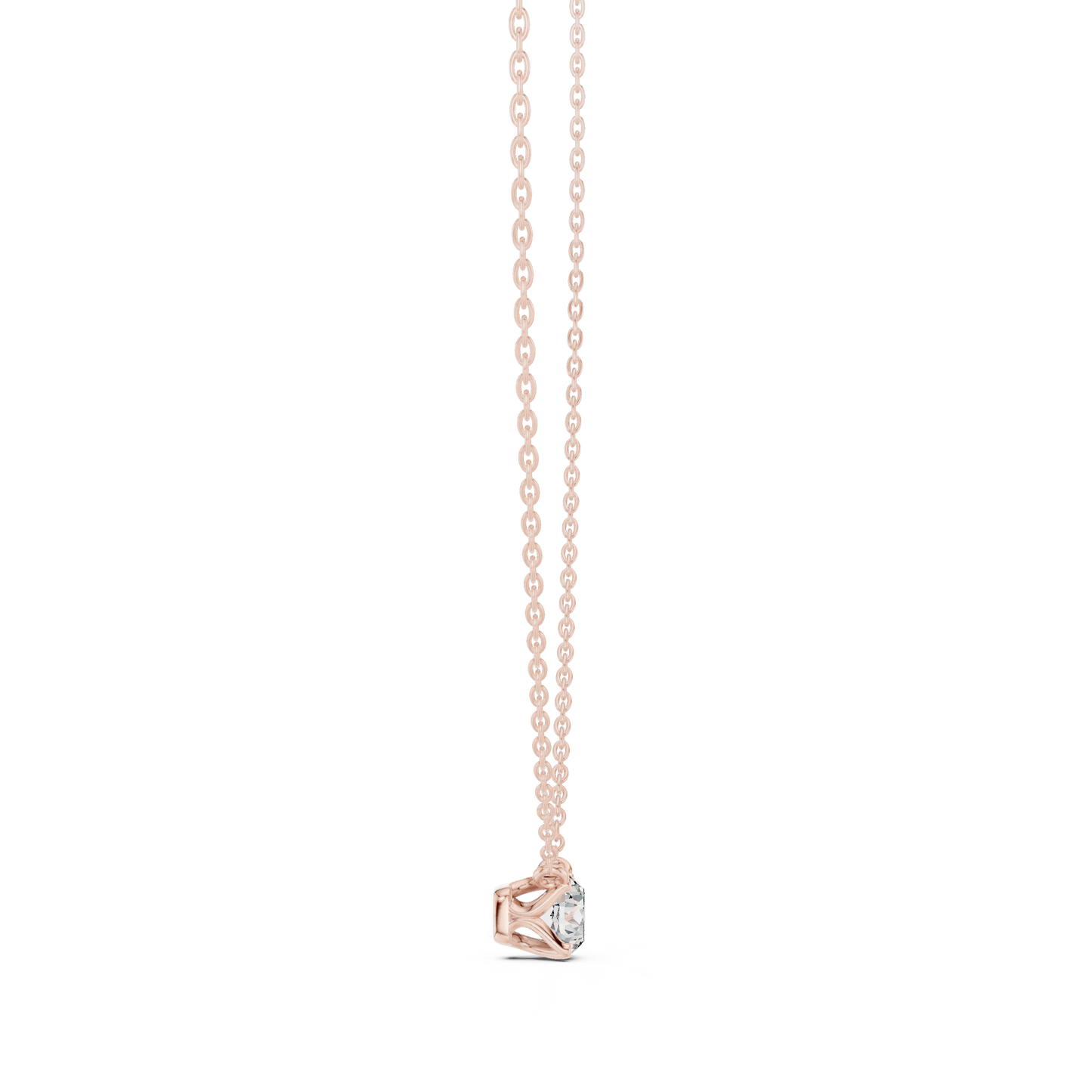 Simple Modern Diamond Pendant Necklace