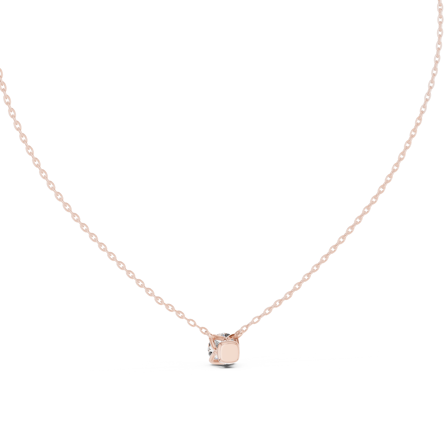 Simple Modern Diamond Pendant Necklace