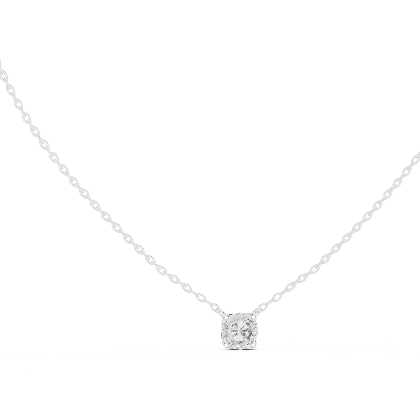 Simple Modern Diamond Pendant Necklace