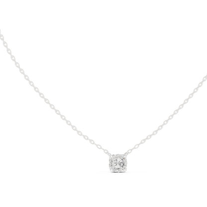 Simple Modern Diamond Pendant Necklace