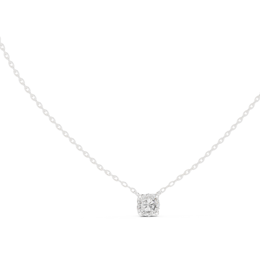 Simple Modern Diamond Pendant Necklace