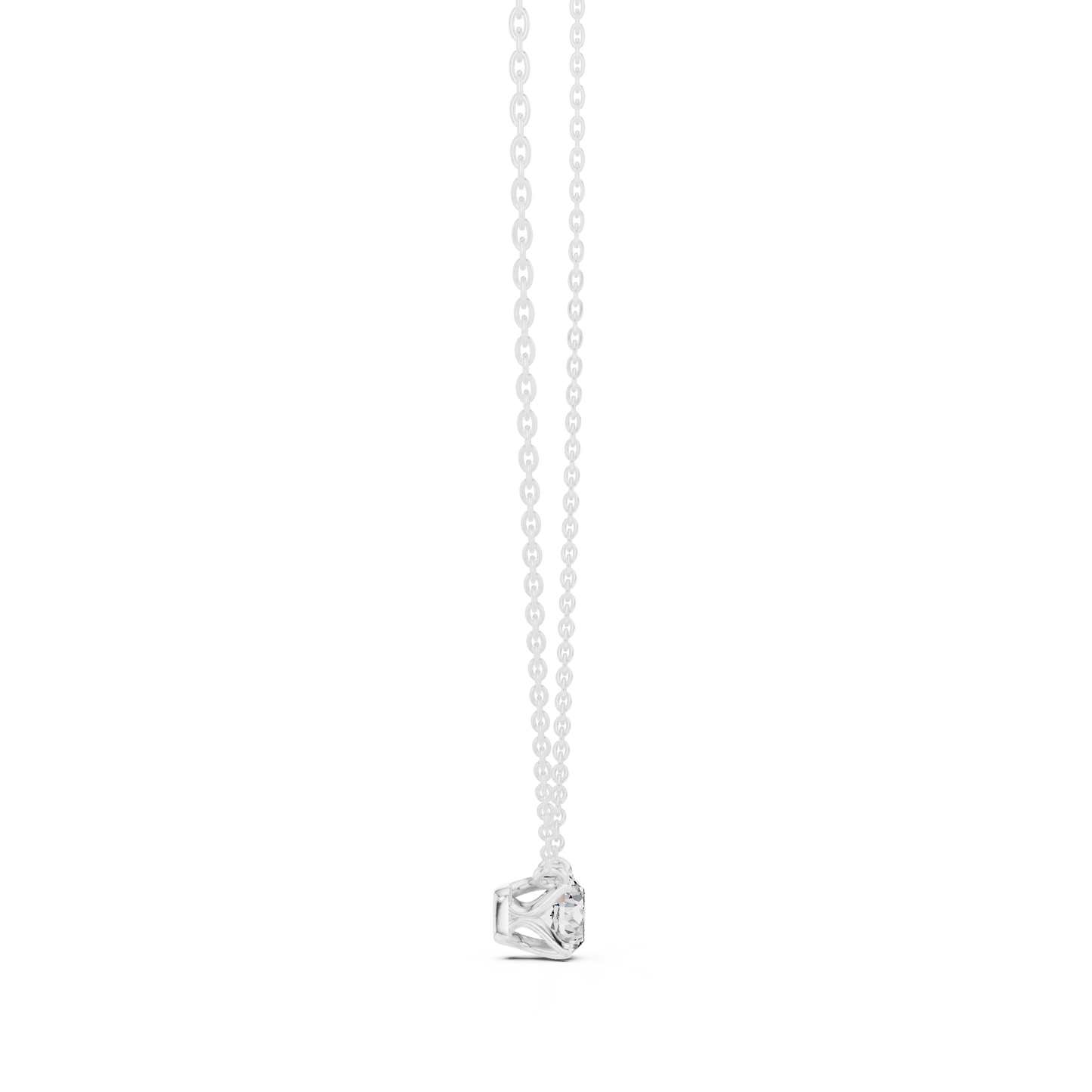 Simple Modern Diamond Pendant Necklace