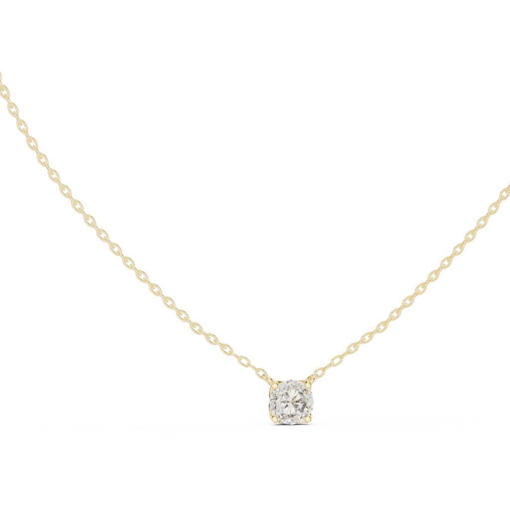 Simple Modern Diamond Pendant Necklace