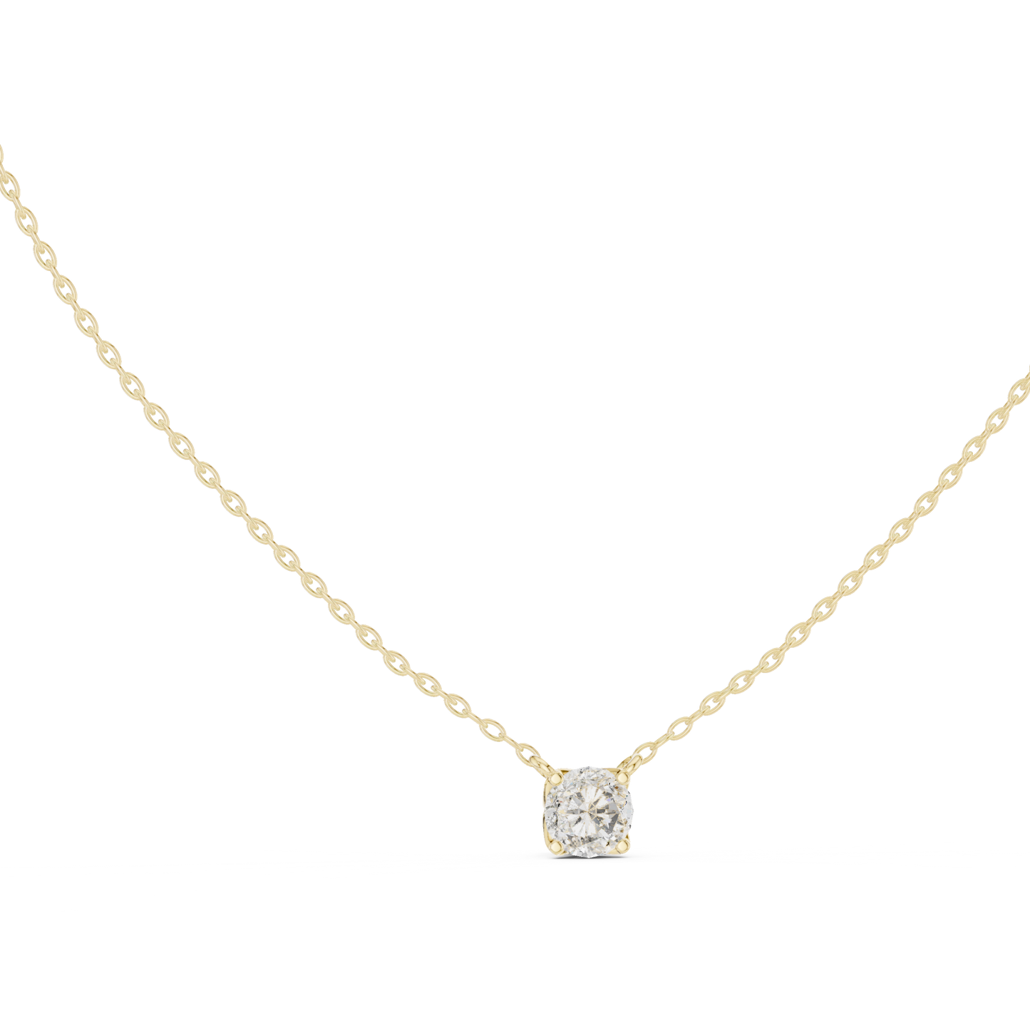 Simple Modern Diamond Pendant Necklace