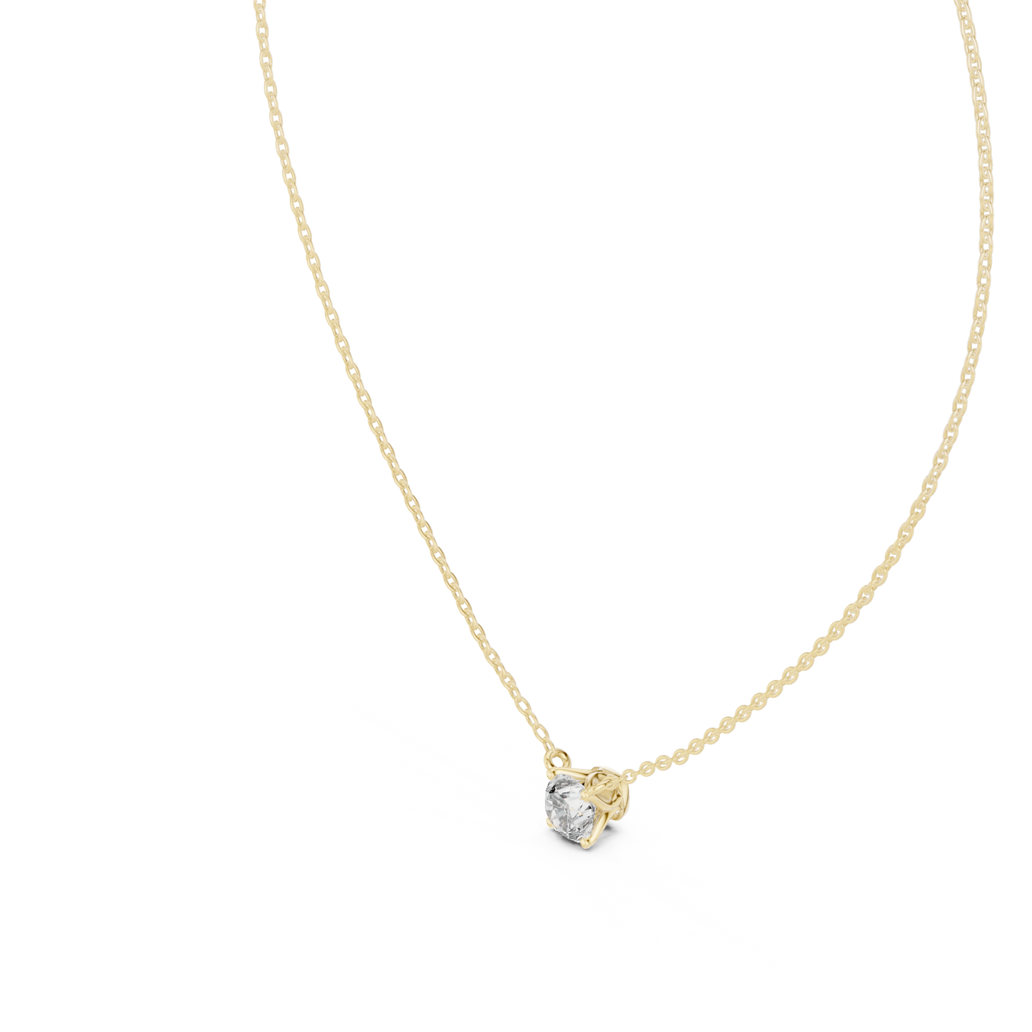 Simple Modern Diamond Pendant Necklace