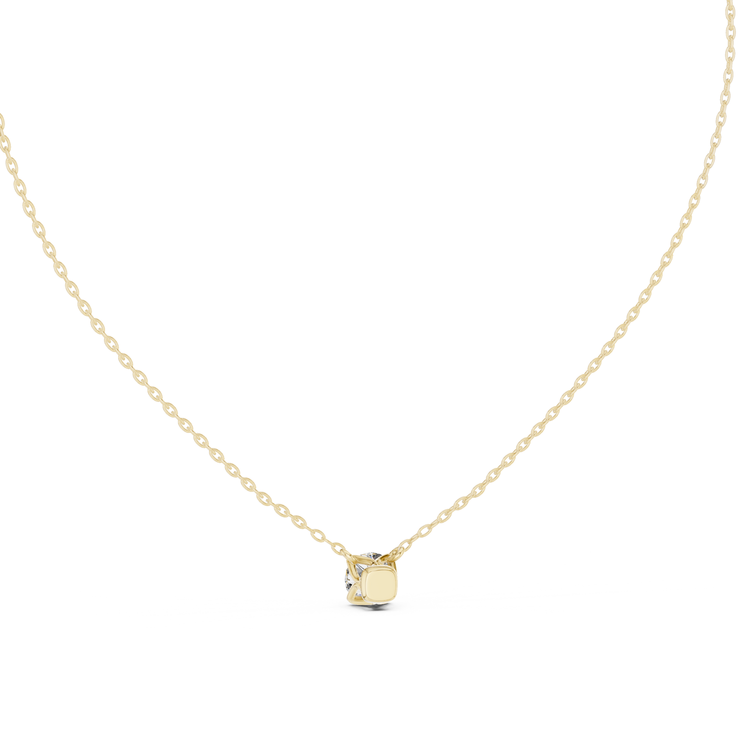 Simple Modern Diamond Pendant Necklace