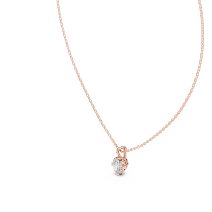 Designer Oval Diamond Pendant with Scroll Setting