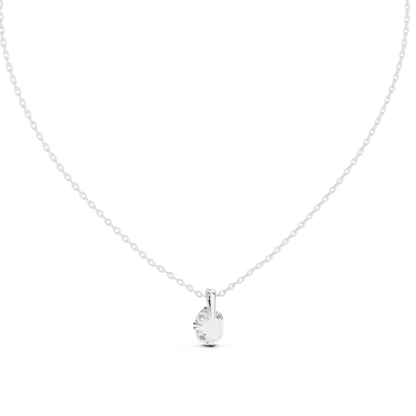 Designer Oval Diamond Pendant with Scroll Setting