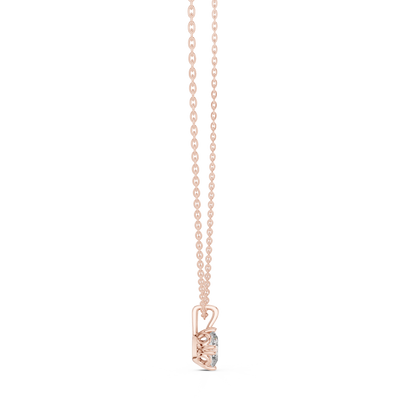 Graceful Oval Cut Diamond Pendant