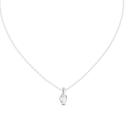 Graceful Oval Cut Diamond Pendant
