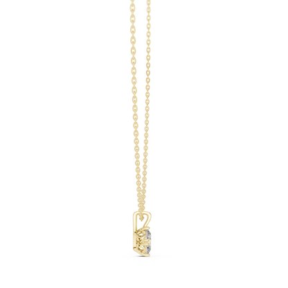 Graceful Oval Cut Diamond Pendant