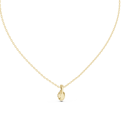 Graceful Oval Cut Diamond Pendant