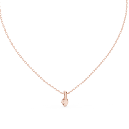 Modern Oval Solitaire Necklace in Gold