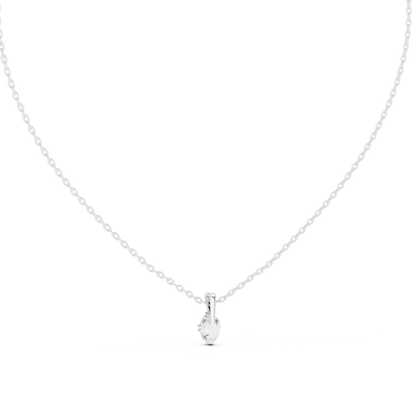Modern Oval Solitaire Necklace in Gold