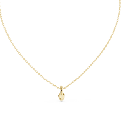 Modern Oval Solitaire Necklace in Gold