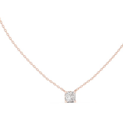 Fine Jewelry Princess Solitaire Necklace