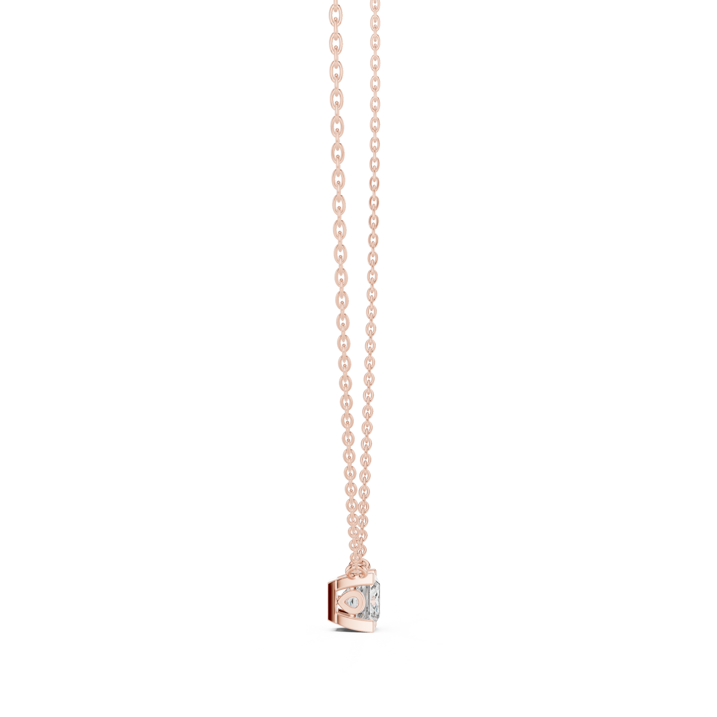 Fine Jewelry Princess Solitaire Necklace