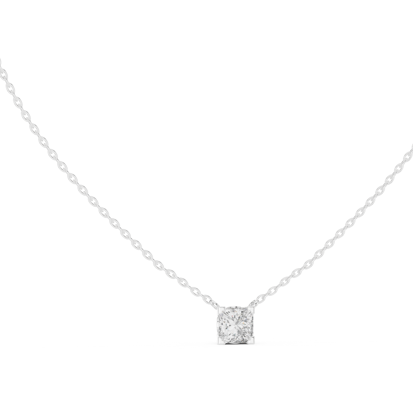 Fine Jewelry Princess Solitaire Necklace