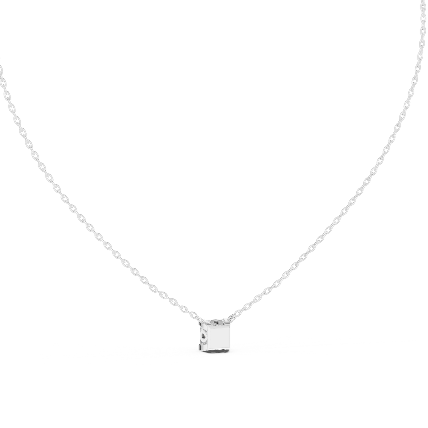 Fine Jewelry Princess Solitaire Necklace