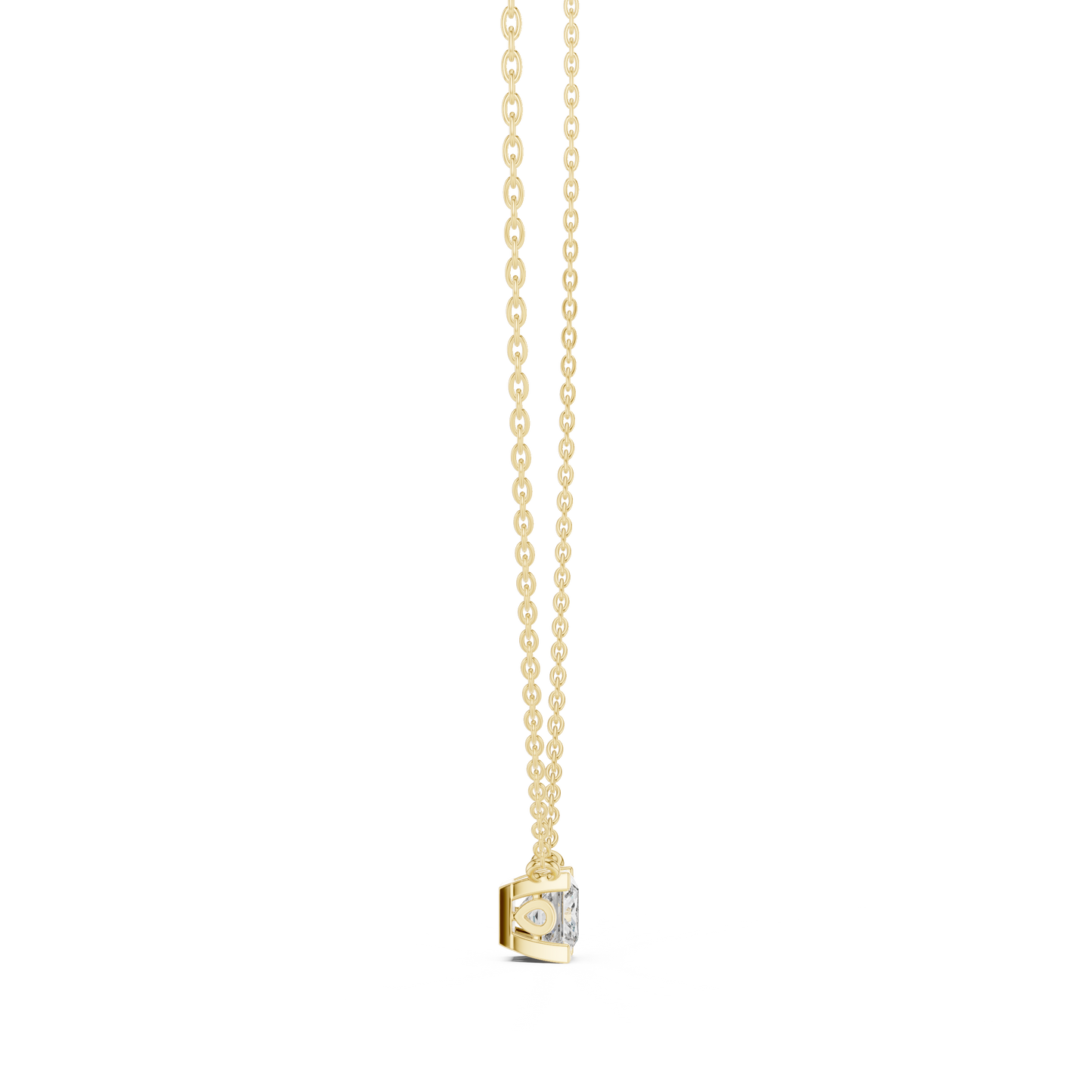 Fine Jewelry Princess Solitaire Necklace