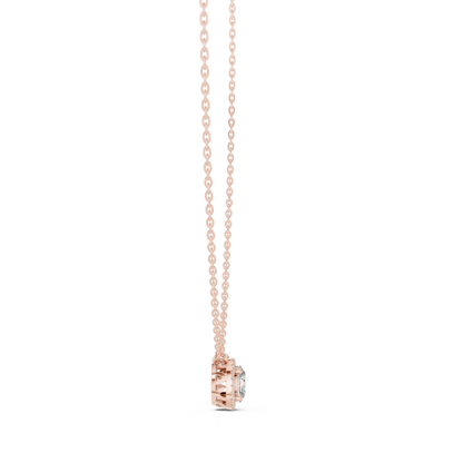 Graceful Oval Diamond Pendant Necklace