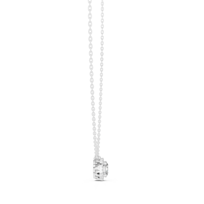 Graceful Oval Diamond Pendant Necklace