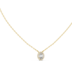 Graceful Oval Diamond Pendant Necklace