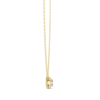 Graceful Oval Diamond Pendant Necklace