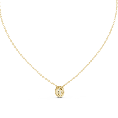 Graceful Oval Diamond Pendant Necklace