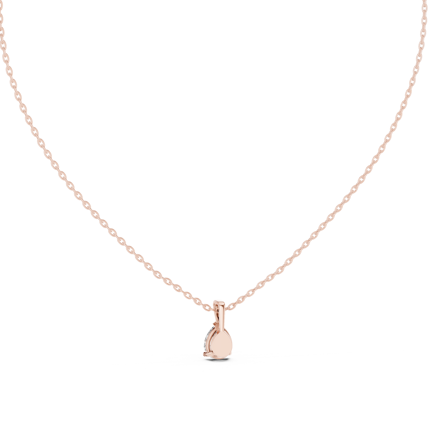 Golden Dewdrop Diamond Pendant