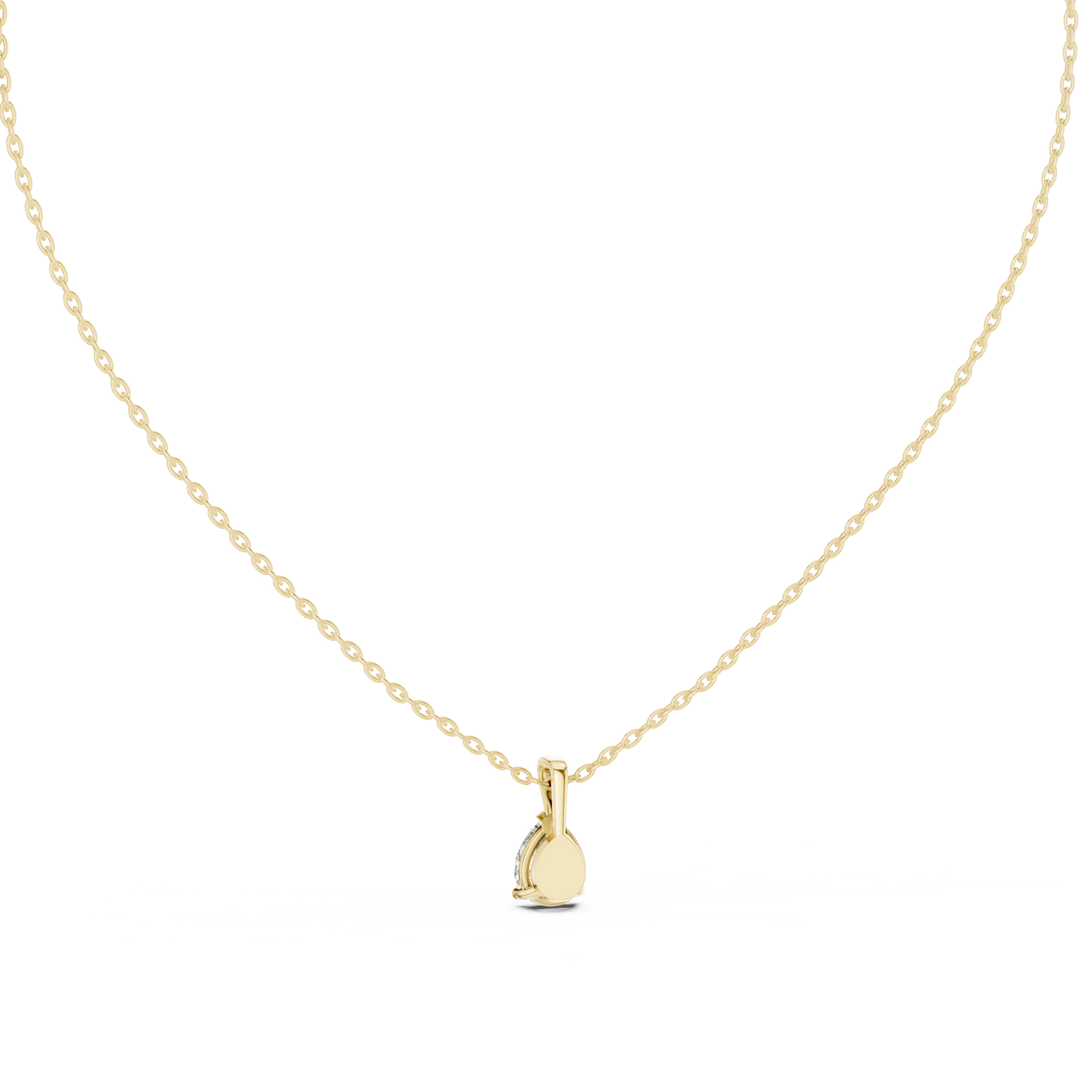 Golden Dewdrop Diamond Pendant