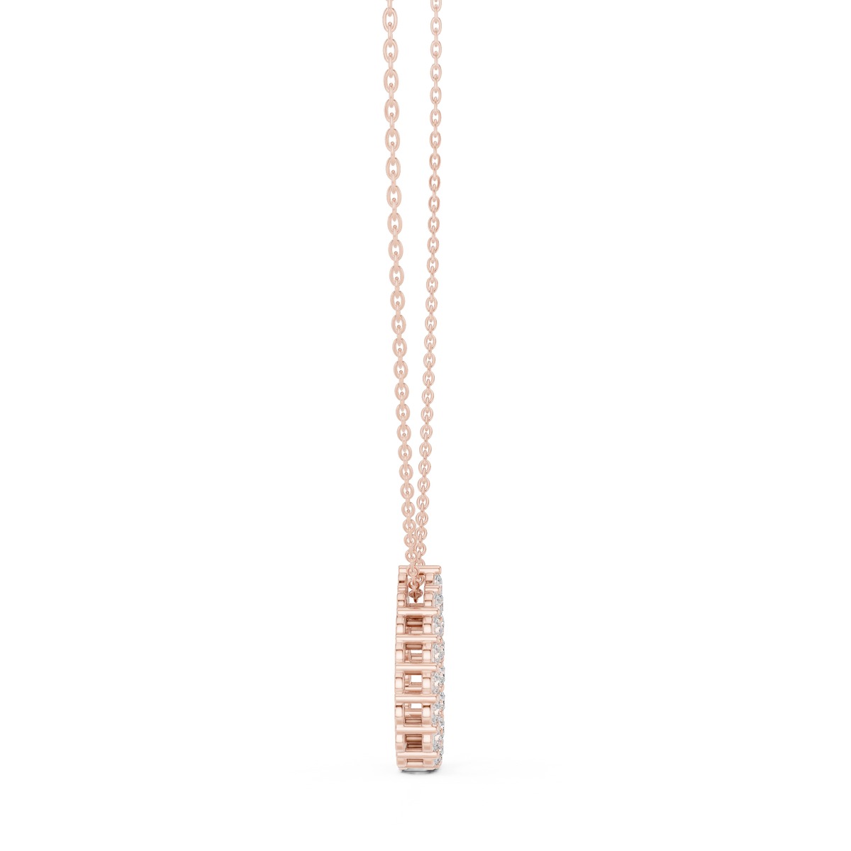 Elegant Pear Shape Diamond Halo Necklace