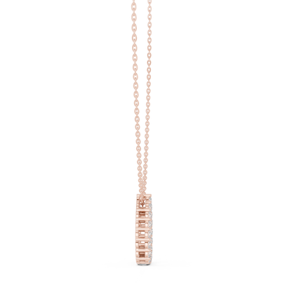 Elegant Pear Shape Diamond Halo Necklace