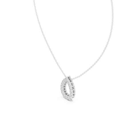 Elegant Pear Shape Diamond Halo Necklace