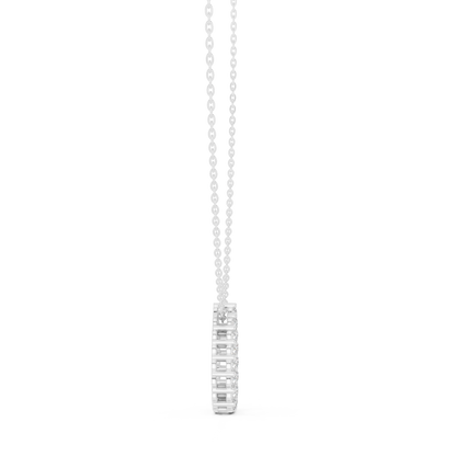 Elegant Pear Shape Diamond Halo Necklace