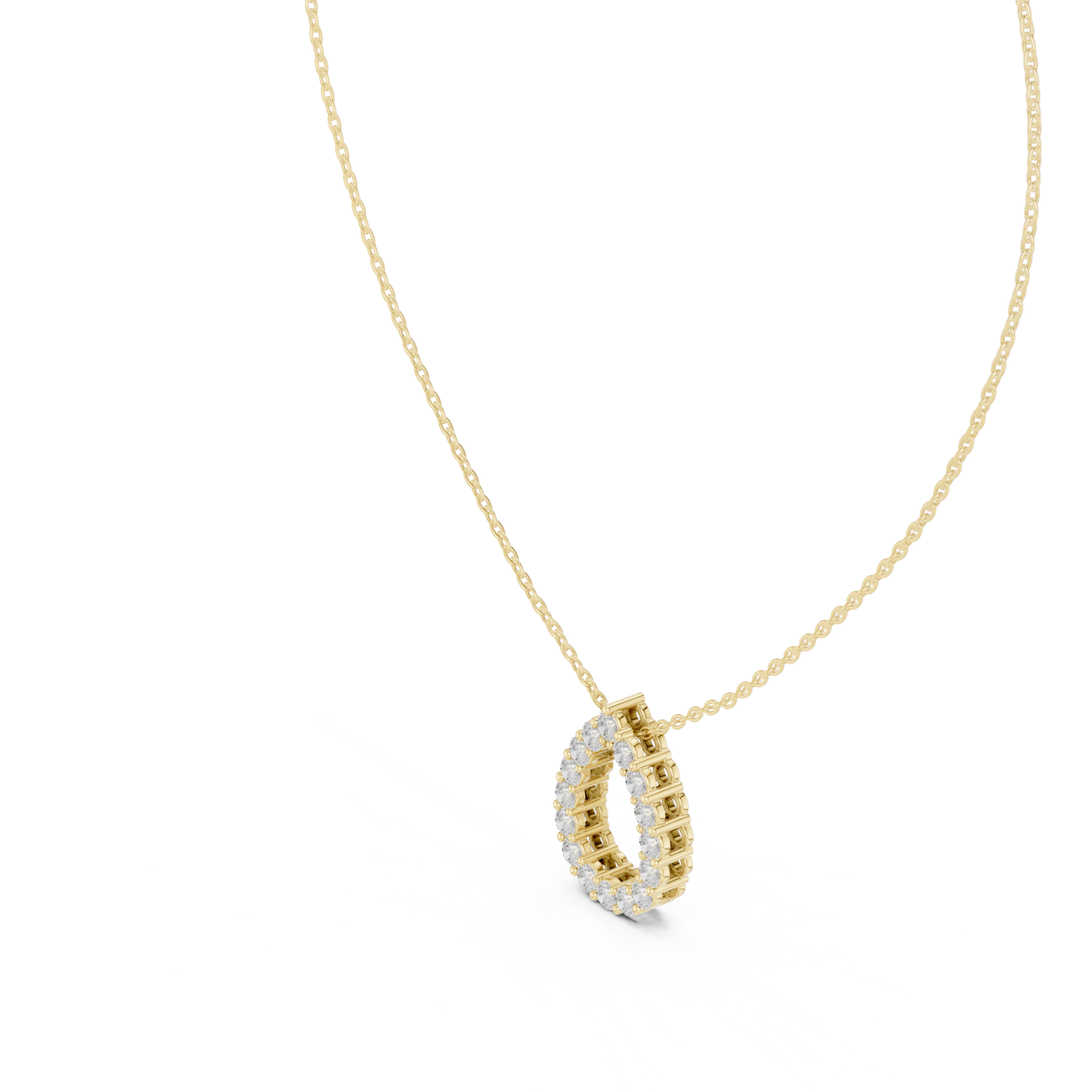 Elegant Pear Shape Diamond Halo Necklace