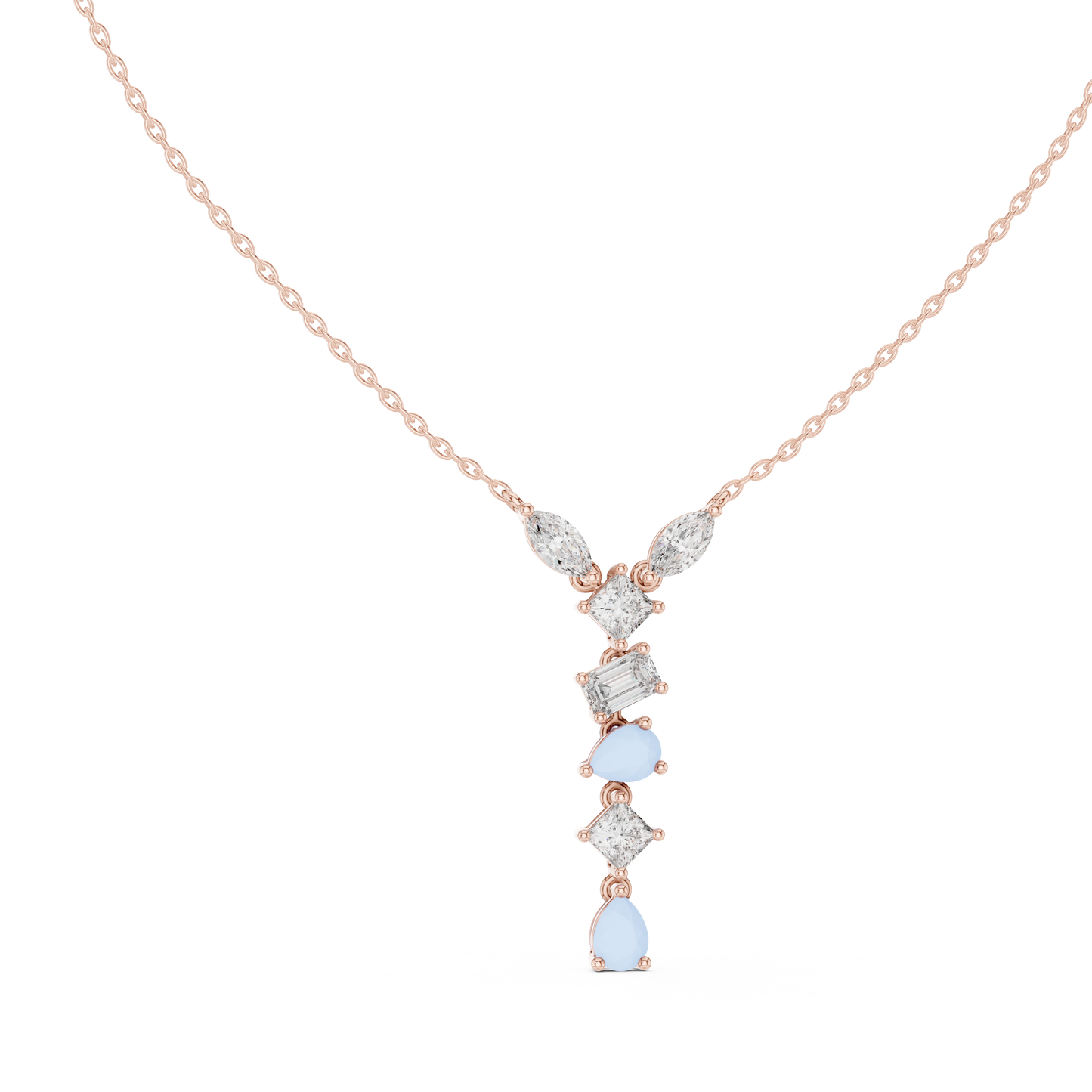Timeless Multi-Cut Diamond Drop Pendant