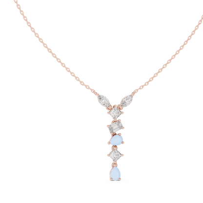 Timeless Multi-Cut Diamond Drop Pendant