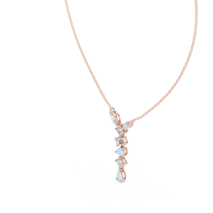 Timeless Multi-Cut Diamond Drop Pendant