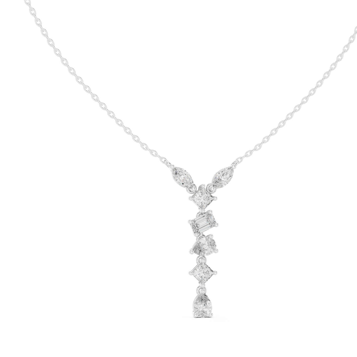 Timeless Multi-Cut Diamond Drop Pendant
