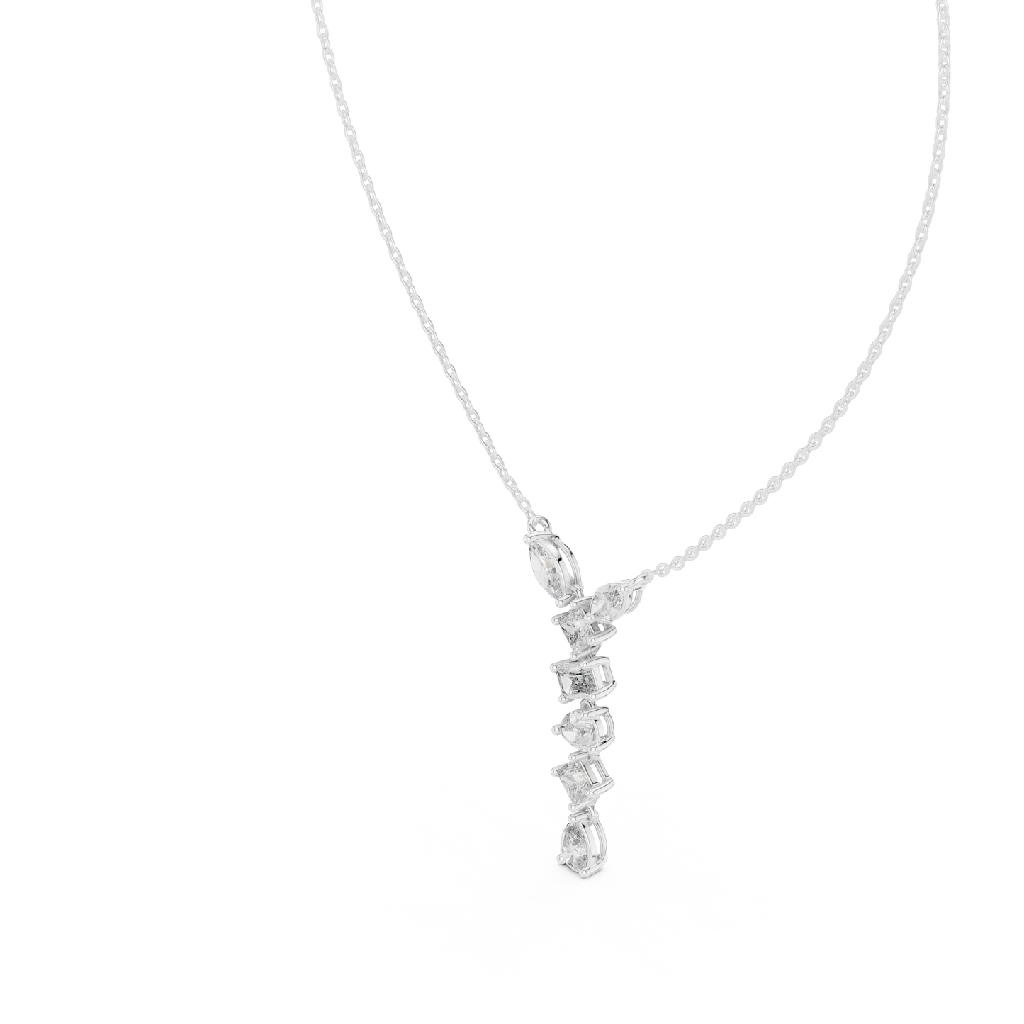 Timeless Multi-Cut Diamond Drop Pendant