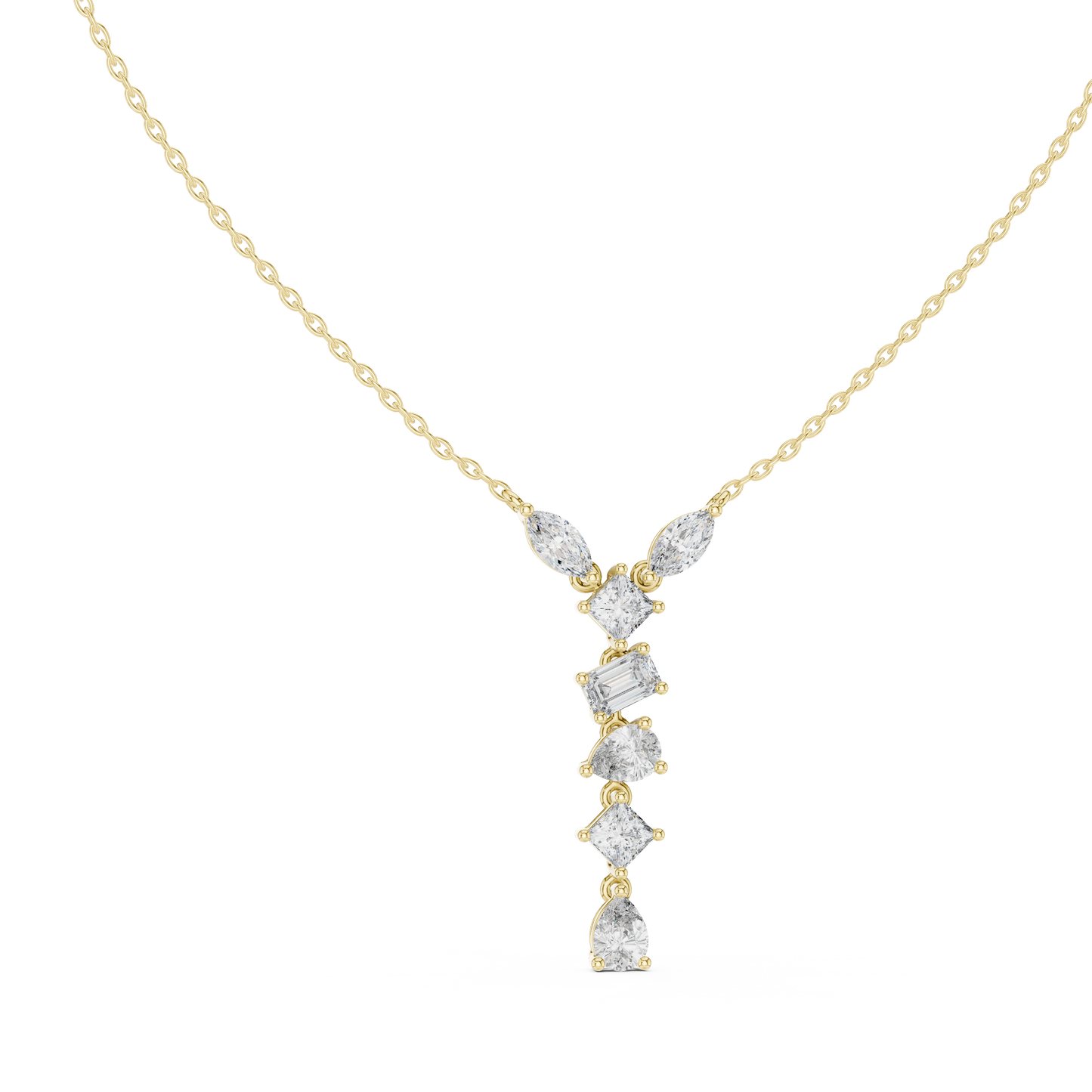 Timeless Multi-Cut Diamond Drop Pendant