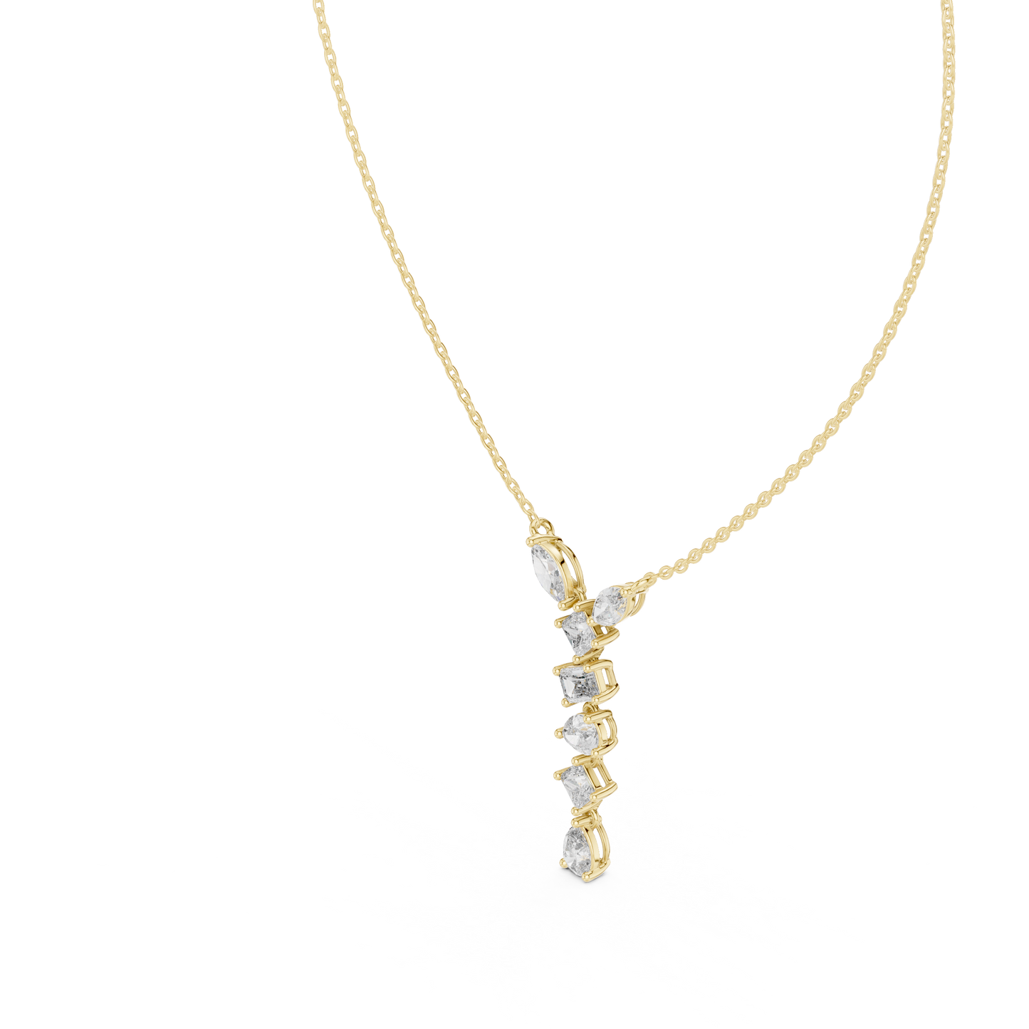 Timeless Multi-Cut Diamond Drop Pendant