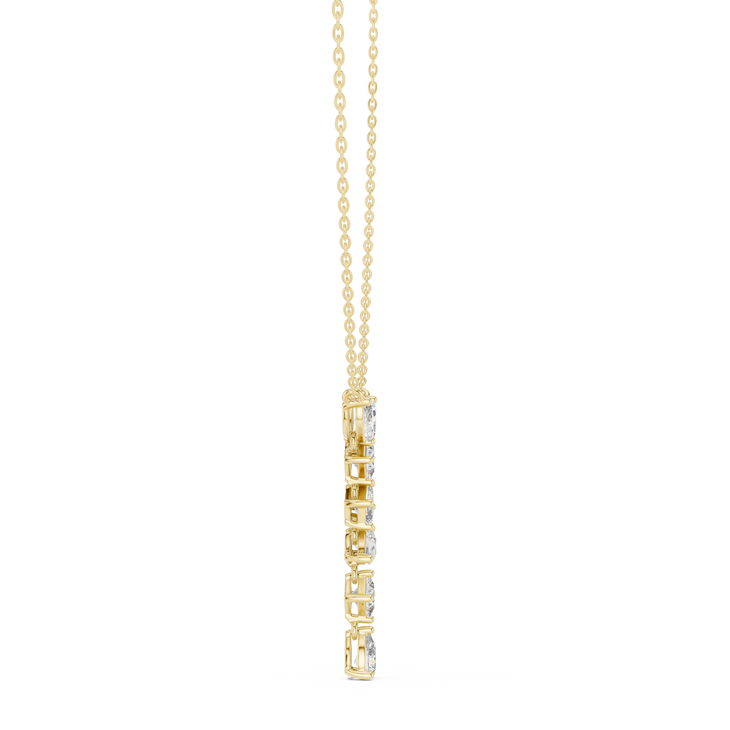 Timeless Multi-Cut Diamond Drop Pendant